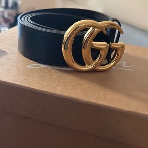 Authentic Gucci Black Leather Belt